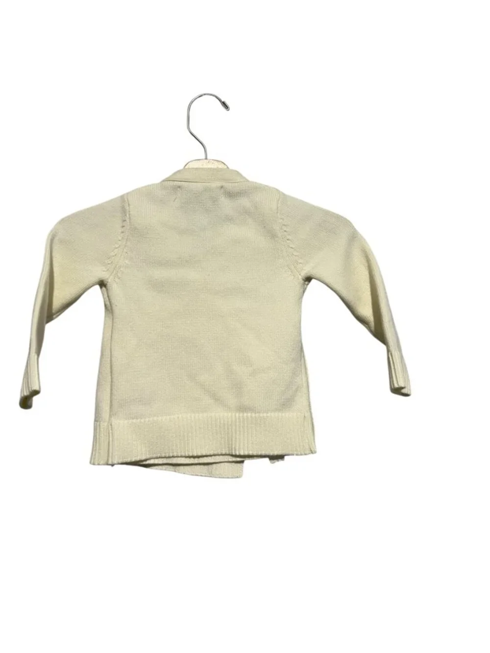 Coco Blanc Cardigan Sweater Girls Size 2 Cream Knit